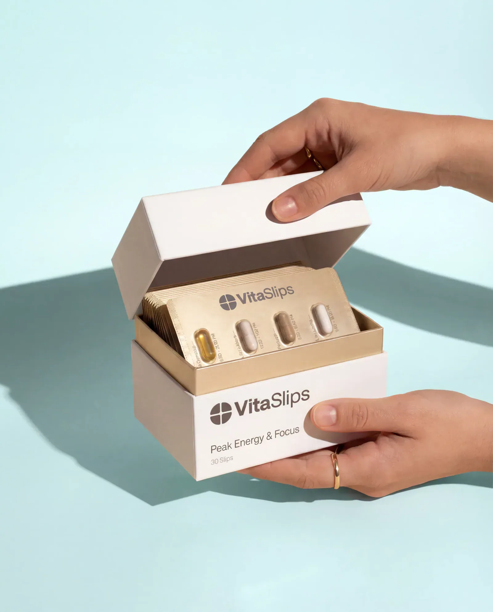 VitaSlips box with personalized slips